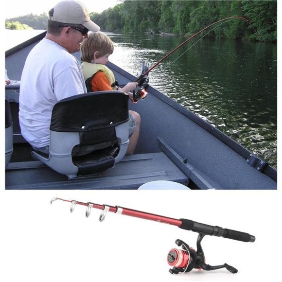 Telescopic Fishing Rod Reel Combo 2pcs 5.9FT/6.89FT Collapsible Fishing Pole - Picture 3 of 6